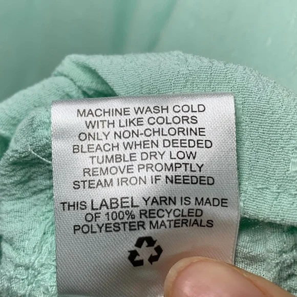 NWoT Hippie Rose Mint Green Sleeveless Ruffle V Neck Top, Size XL - Picture 8 of 9